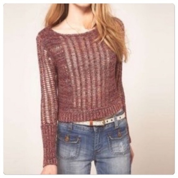 Free People Sweaters - Free People Goccia open knit cropped sweater S FP